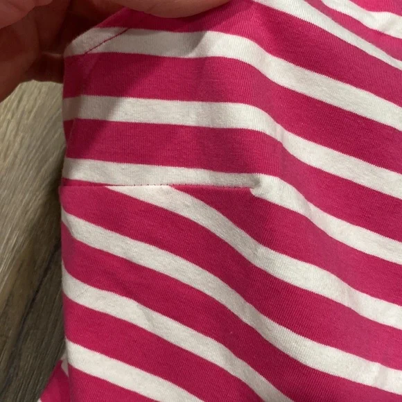 NWT OLD NAVY Pink White [ TALL ] Striped Dress MED TALL - Picture 4 of 10